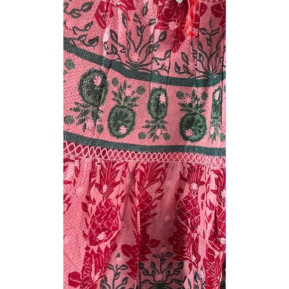 Farm Rio Ainika Print Macaws 3D Flower Applique Maxi Skirt S Small NWT - Picture 7 of 9